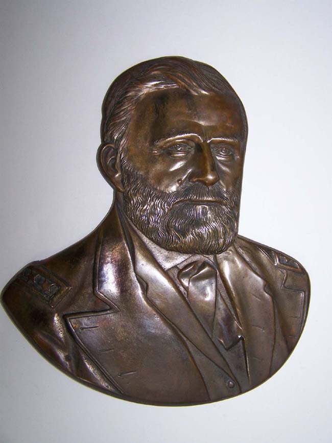 A Civil War Era Bronze Placque of General Uysses S. Grant circa 1865-1868